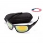 knockoff Oakley c six sunglasses matte black frame fire iridium lens